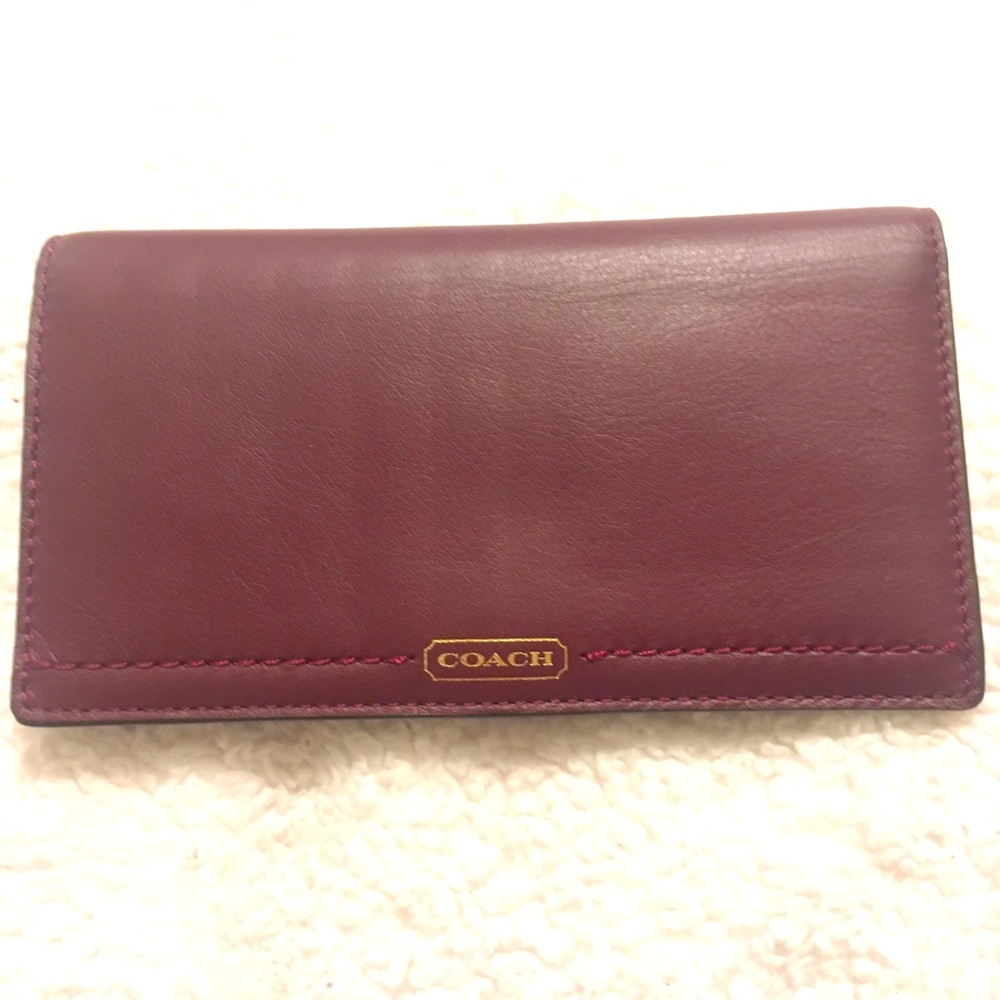 Coach checkbook cover wallet